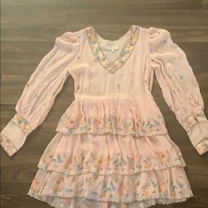 Loveshackfancy Paris Embroidered Dress